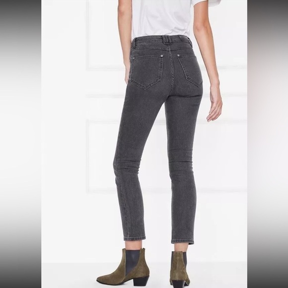 Anine Bing Frida Jeans Charcoal Sz 25 Edgy Grunge RockerChic - Picture 7 of 15